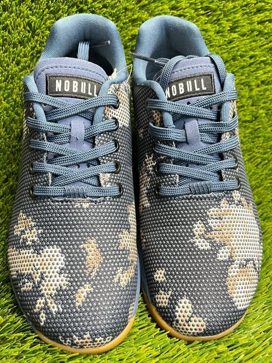 Nobull Dark Floral Gum Trainers Womens Size 8.5 Navy Blue Running Shoes Sneakers - Picture 5 of 10